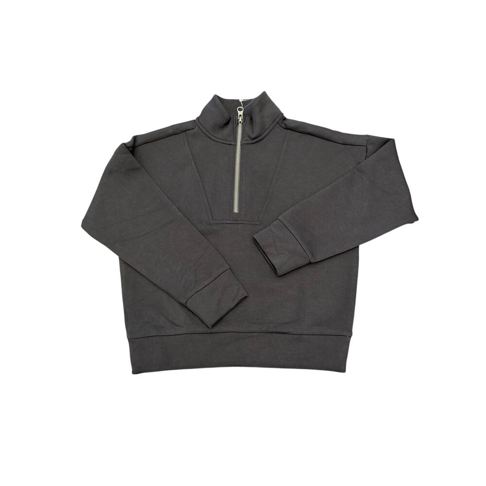 Member’s Mark Girls Quarter Zip Pullover S (6/6X) Black NWT